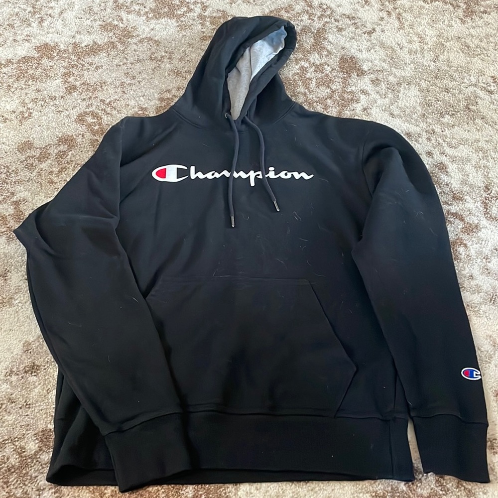 Mens Champion Hoodie size Medium. Black